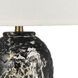 Causeway Waters 30 inch 150.00 watt Black Marbleized with Gold Table Lamp Portable Light