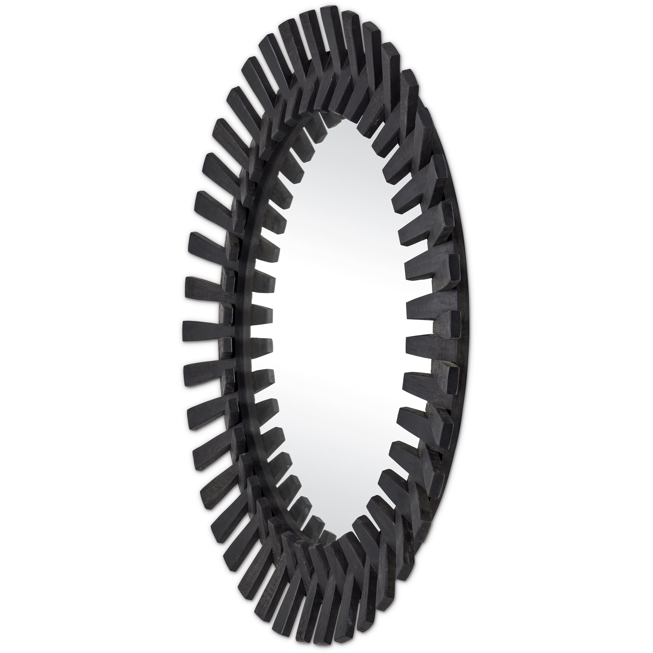 Diza 48 inch Black and Mirror Mirror