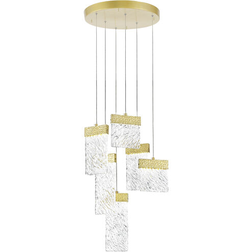 Carolina LED 16 inch Gold Leaf Down Chandelier Ceiling Light