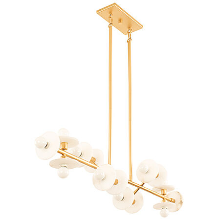 Amani 14 Light 48 inch Royal Gold Linear Chandelier Ceiling Light