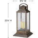 Heritage Revere 3 Light 20.25 inch Sienna Outdoor Pier Mount Lantern in Non-LED