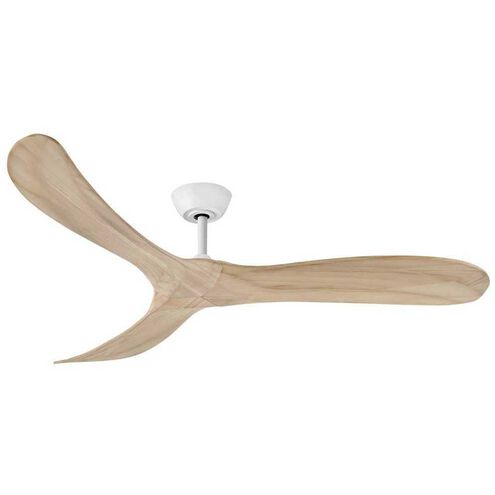 Swell 60 inch Matte White with Natural Blades Fan