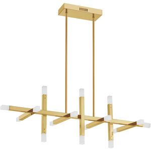 Acasia LED 40 inch Aged Brass with Frosted Horizontal Chandelier Ceiling Light 