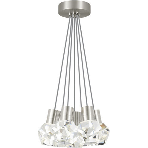 Sean Lavin Kira LED Satin Nickel Pendant Ceiling Light in Gray Cord, LED 90 CRI 3000K, Integrated LED