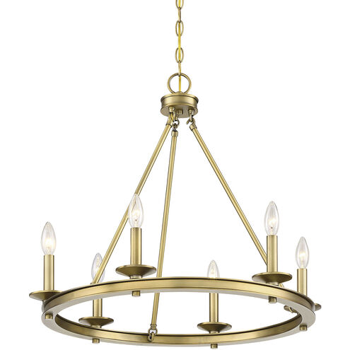 Middleton 6 Light 25 inch Warm Brass Chandelier Ceiling Light, Essentials