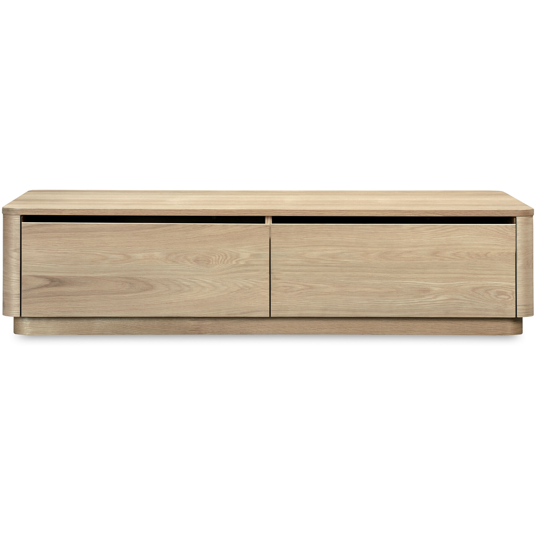 Round Off 55 X 30 inch Natural Coffee Table