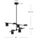Jayden LED 40 inch Black Chandelier Ceiling Light