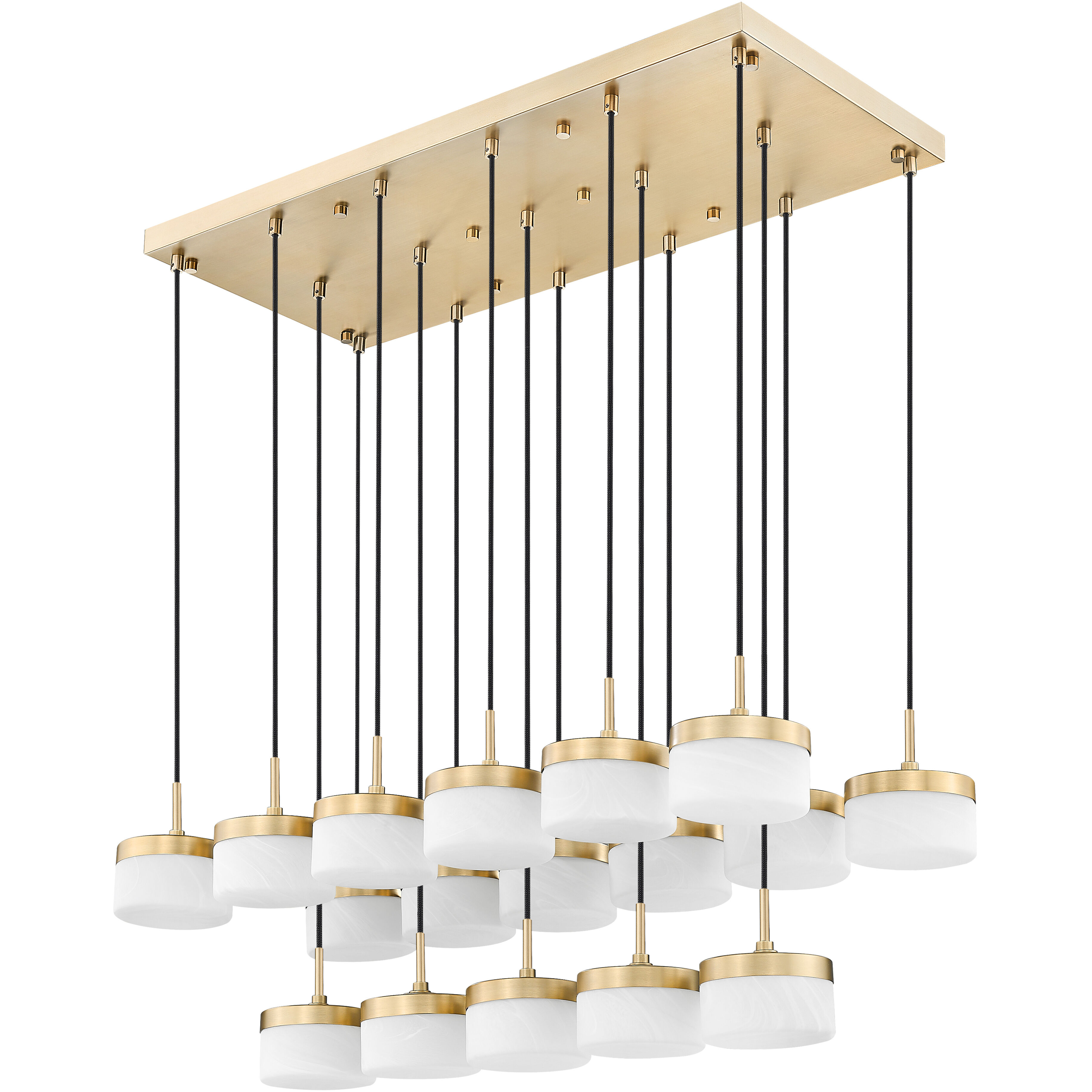 Renaud LED 46.75 inch Modern Gold Linear Chandelier Ceiling Light