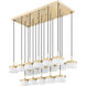 Renaud LED 46.75 inch Modern Gold Linear Chandelier Ceiling Light