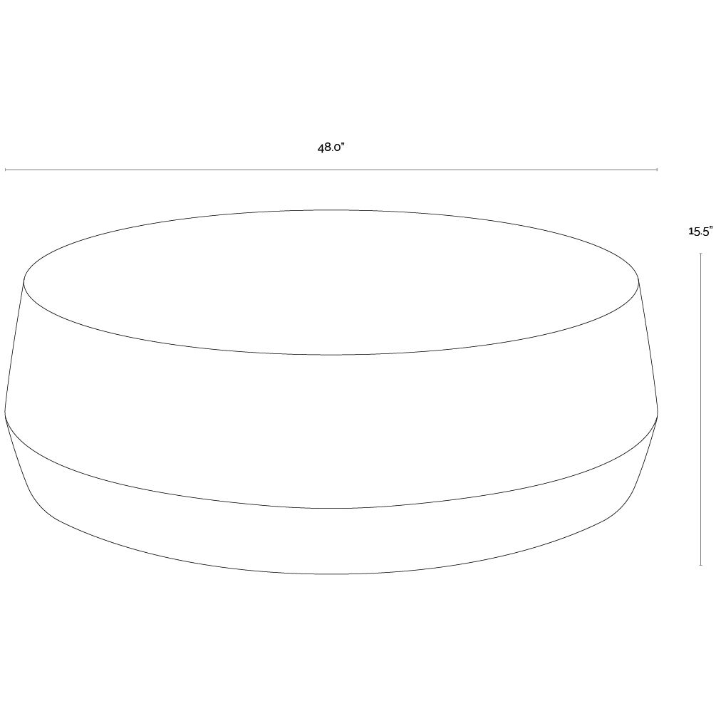 Creed 48 X 15 inch Gunmetal Coffee Table, Large