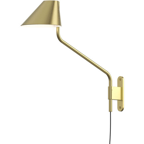 Pitch 20.25 inch 7.5 watt Brass Wall Lamp Wall Light