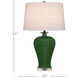 Imperial 31 inch 150 watt Imperial Green/Clear/Natural Brass Table Lamp Portable Light
