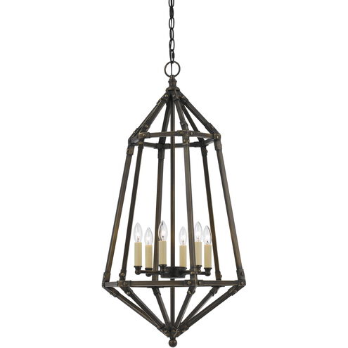 Denmark 6 Light 17 inch Dark Bronze Pendant Ceiling Light