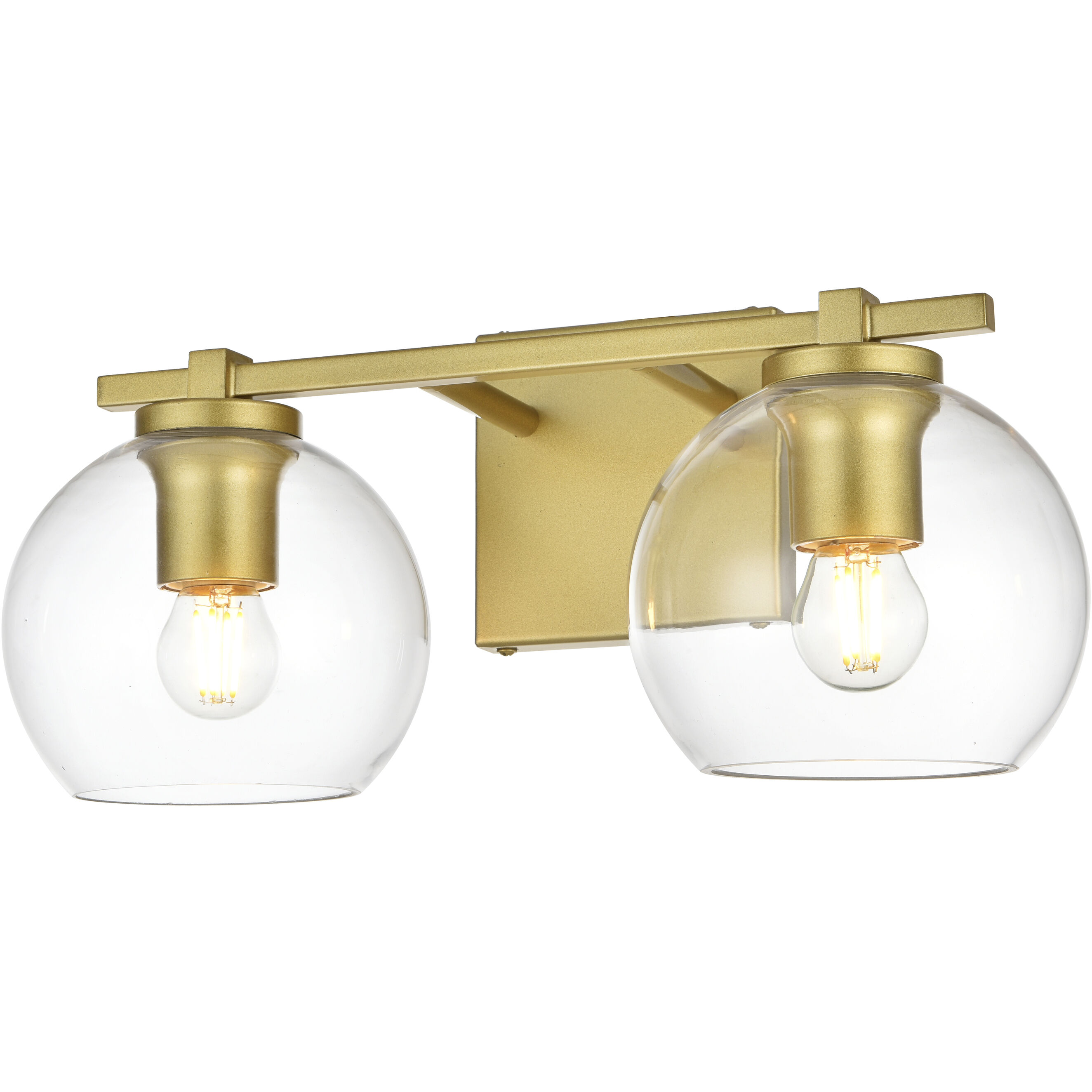 Juelz 2 Light 15 inch Brass Bath Sconce Wall Light