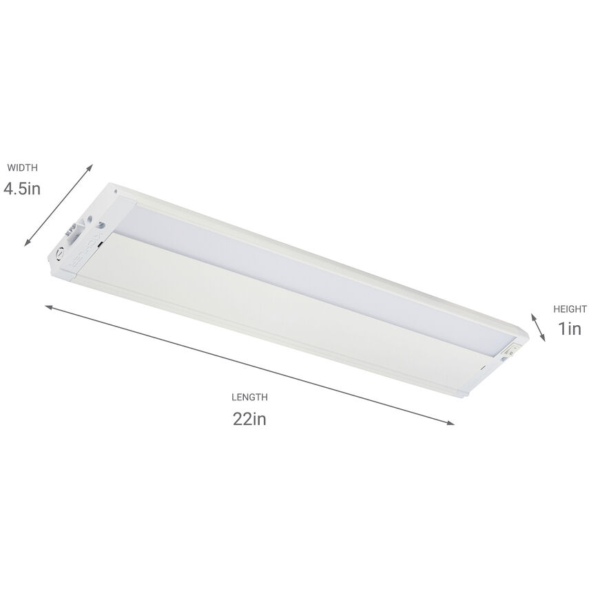 4U Series LED 120 LED Integrated 22 inch Textured White LED Under Cabinet