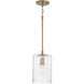 Emerson 1 Light 7 inch Aged Brass Pendant Ceiling Light