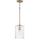 Capital Lighting Emerson 1 Light 7 inch Aged Brass Pendant Ceiling Light 341311AD - Open Box