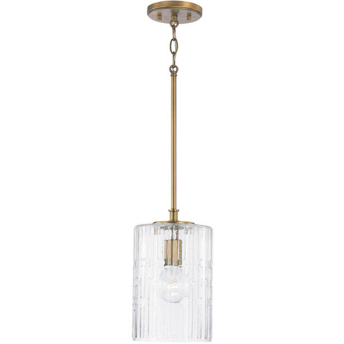 Emerson 1 Light 7 inch Aged Brass Pendant Ceiling Light