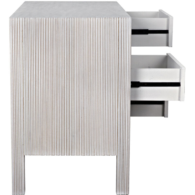 Conrad White Wash Dresser, 6 Drawer