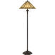 Tiffany 60 inch 100 watt Matt Black Floor Lamp Portable Light