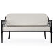 Southport Iron Upholstered Outdoor Loveseat in Black