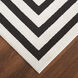 Optika 130 X 94 inch Black/White Rug in 8 x 11