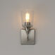 Hudson 1 Light 4.75 inch Satin Nickel Wall Sconce Wall Light in Clear
