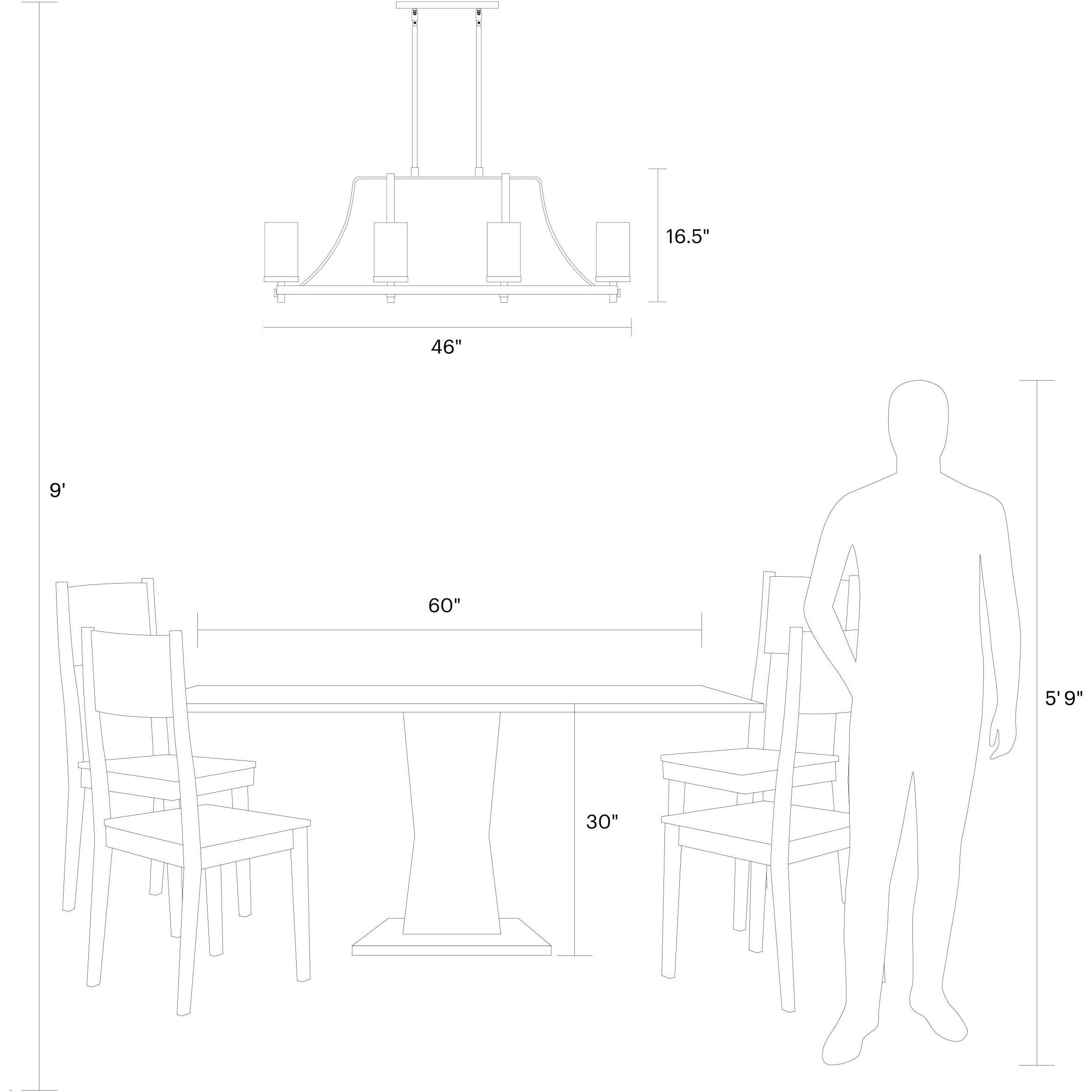 Lanesnoro 8 Light 16 inch Distressed Weathered Oak and Slated Grey Metal Chandelier Ceiling Light