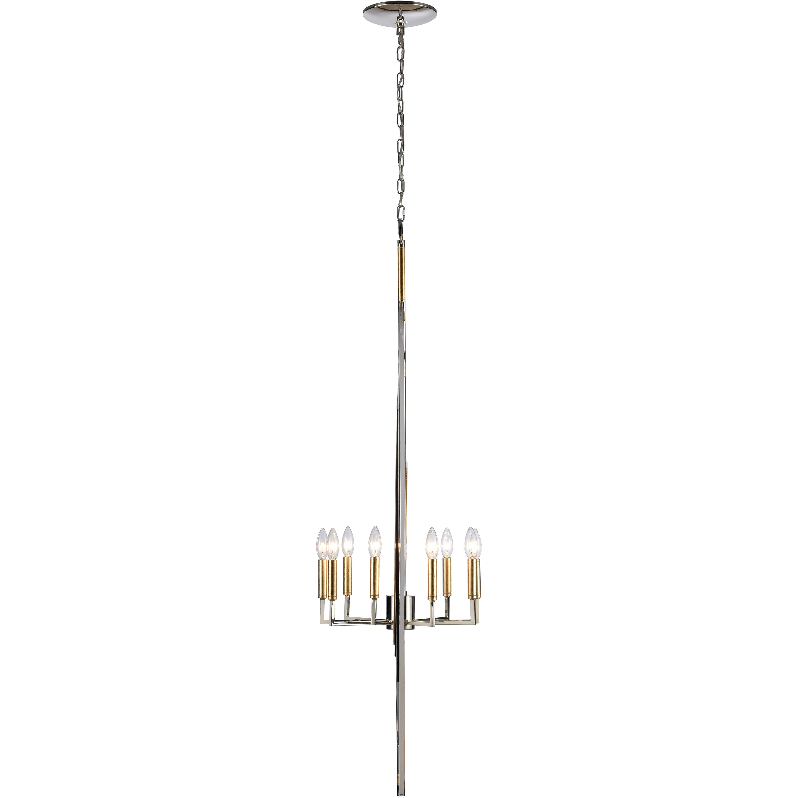 Geosphere 9 Light 46 inch Polished Nickel Chandelier Ceiling Light