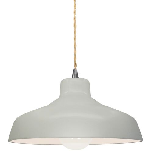 Radiance LED 11.5 inch Matte White and Brushed Nickel Pendant Ceiling Light