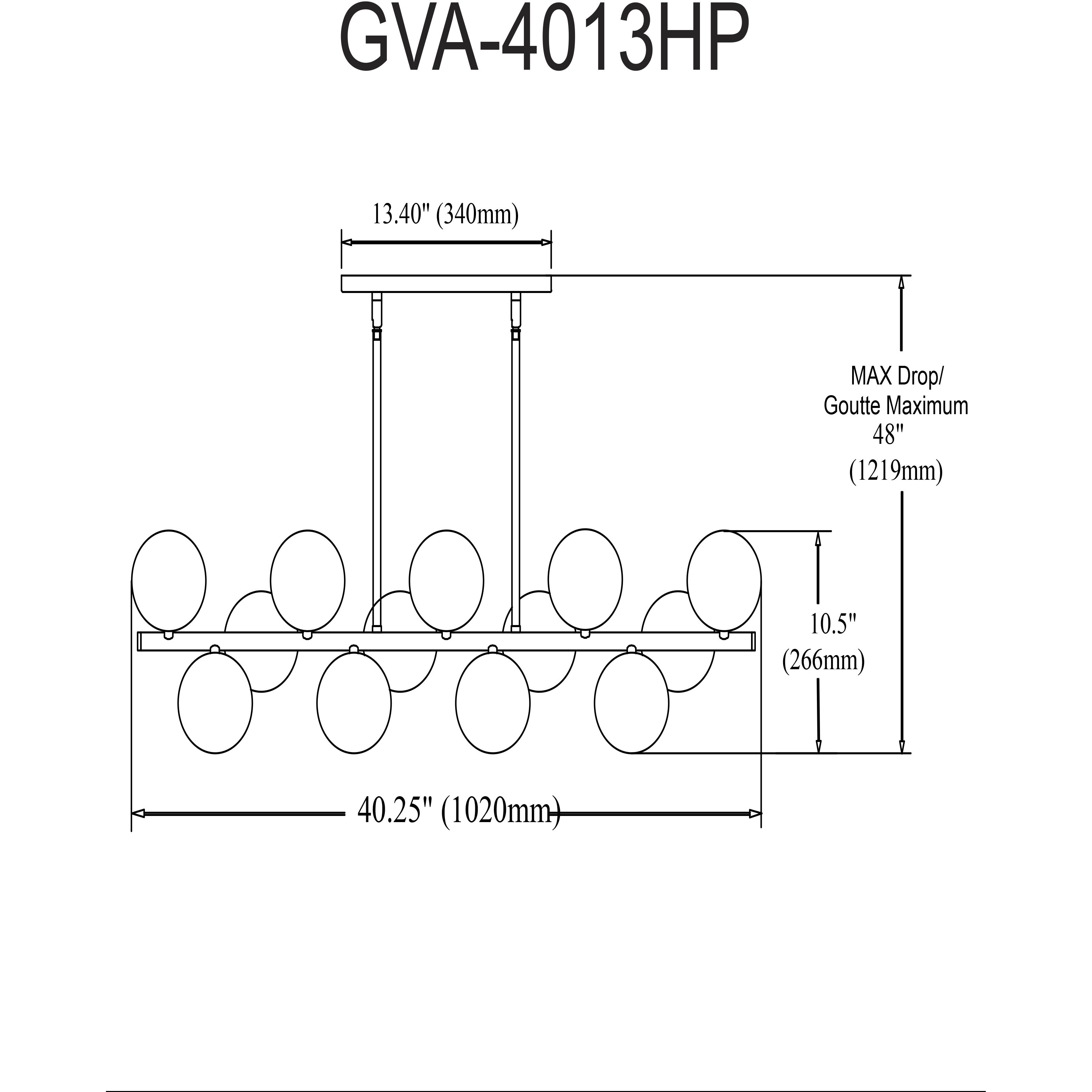 Giovanna LED 40 inch Matte Black Horizontal Pendant Ceiling Light