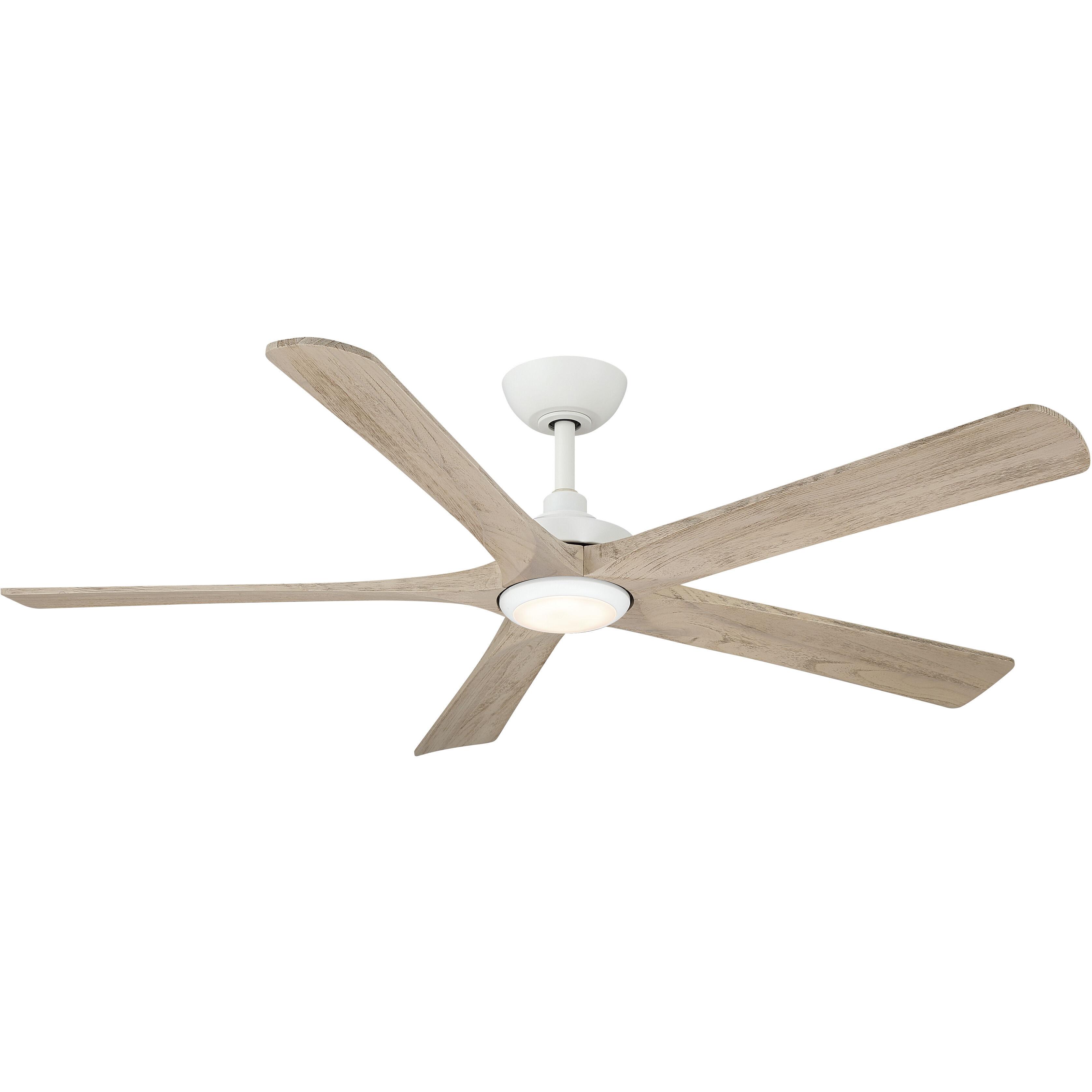 Seressa 56 inch Alabaster White with Bleached Wood Blades Smart Ceiling Fan