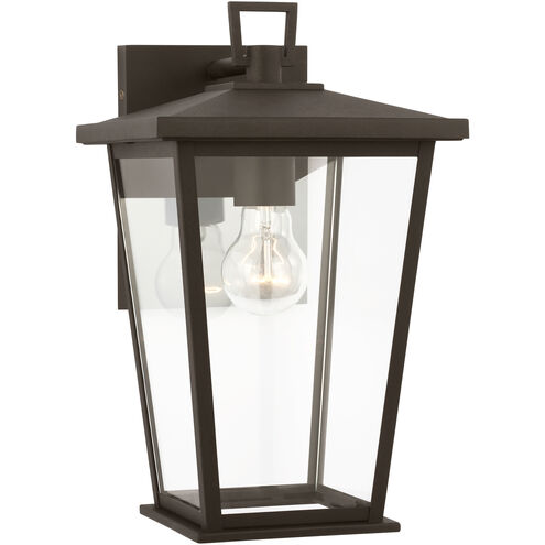 Linton 1 Light 16.25 inch Textured Black Outdoor Wall Lantern, Medium