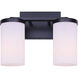 Britton 2 Light 12.5 inch Matte Black Vanity Fixture Wall Light