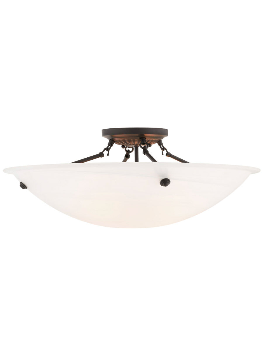 Oasis 4 Light 24 inch Bronze Semi-Flush Mount Ceiling Light