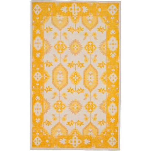Pazar 102 X 66 inch Burnt Orange, Bright Yellow, Mustard, Beige Rug