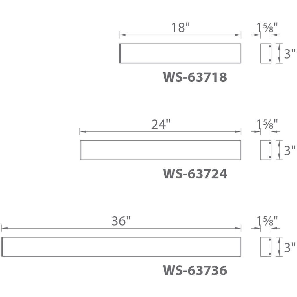 Strip LED 18 inch Brushed Aluminum Bath Vanity & Wall Light in 3000K, dweLED