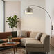 Half Dome 1 Light 5 inch Black Nickel Wall Mounted Arc Lamp Wall Light in Satin Nickel Steel