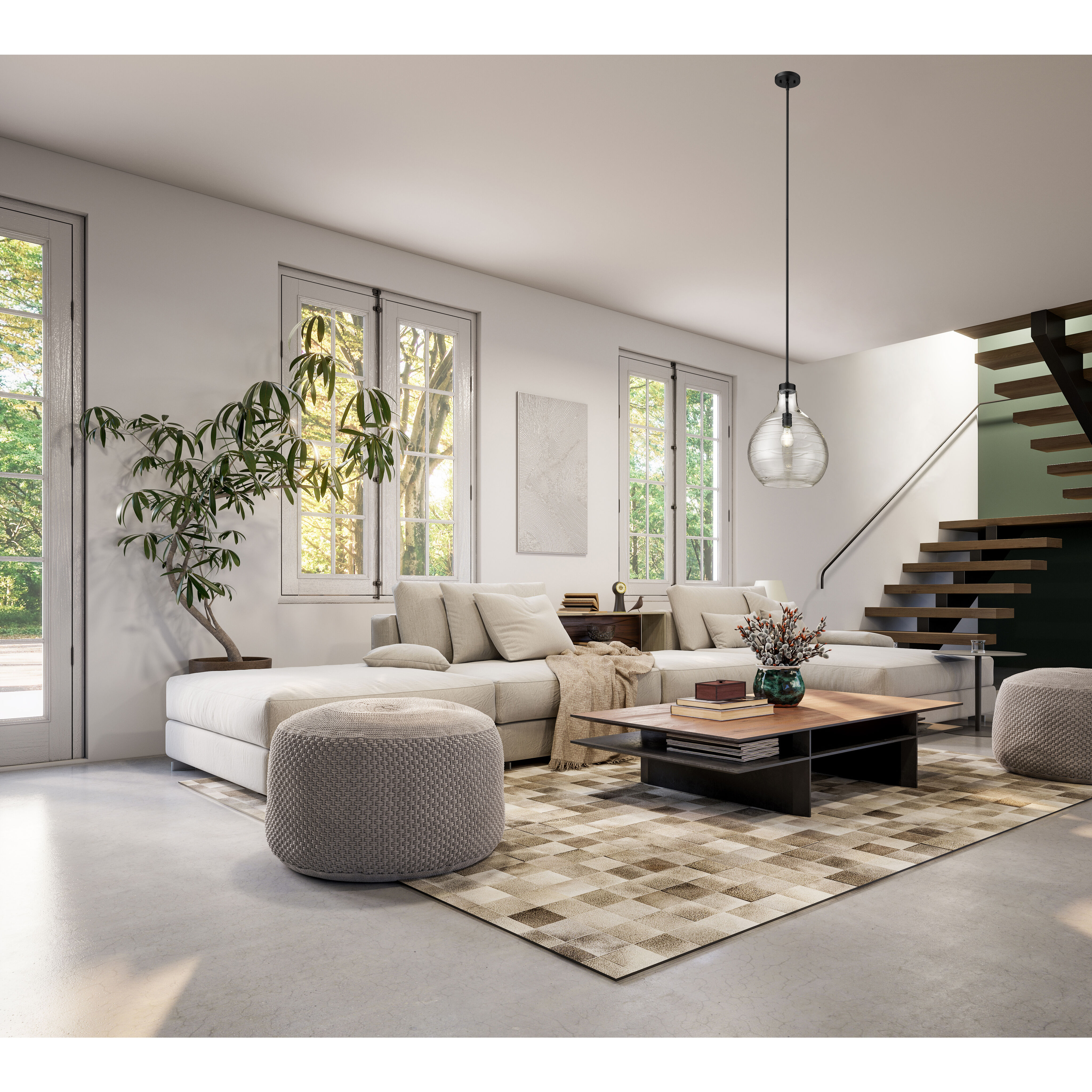 Bon Air 1 Light 13 inch Matte Black Pendant Ceiling Light