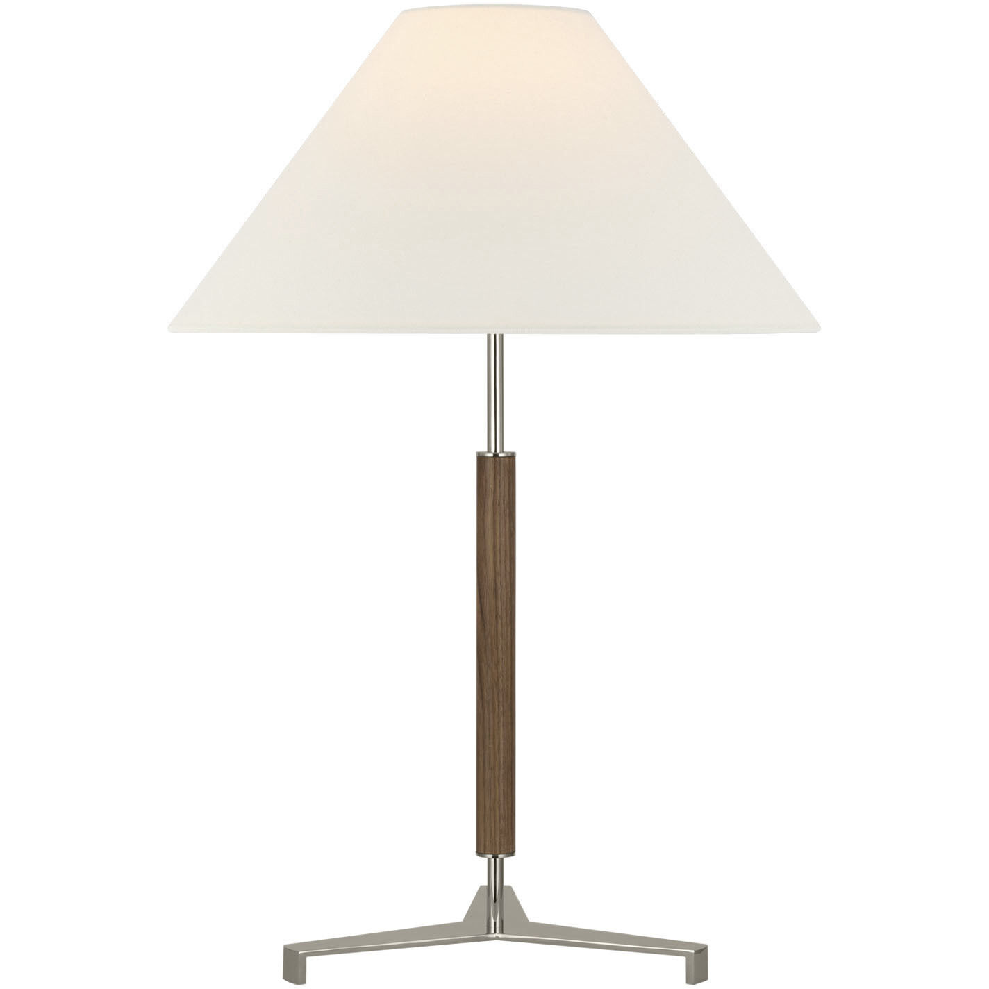 Ray Booth Amaya 28 inch 6.50 watt Polished Nickel and Walnut Table Lamp Portable Light