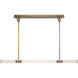 Edwin LED 47.88 inch Vintage Brass Linear Pendant Ceiling Light