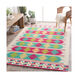 Rain 36 X 24 inch Emerald/Bright Pink/Lime/Bright Yellow/Cream Outdoor Rug, Rectangle