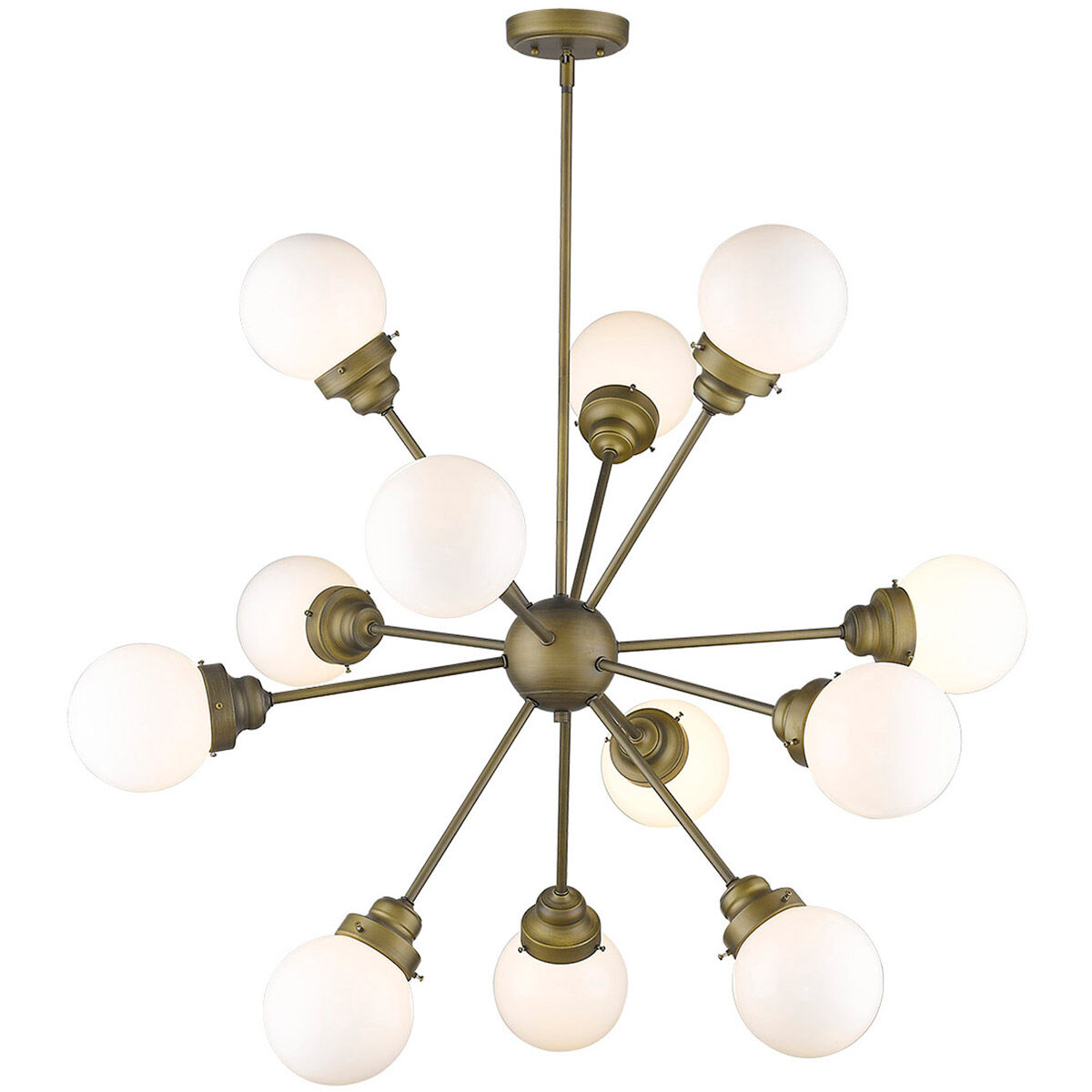 Portsmith 12 Light 40 inch Raw Brass Chandelier Ceiling Light