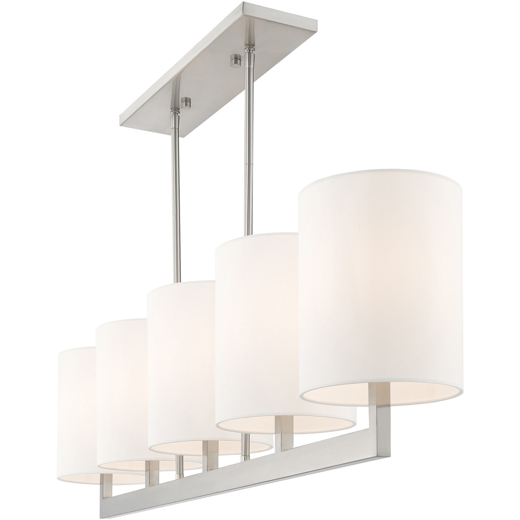 Hayworth 5 Light 49 inch Brushed Nickel Linear Chandelier Ceiling Light