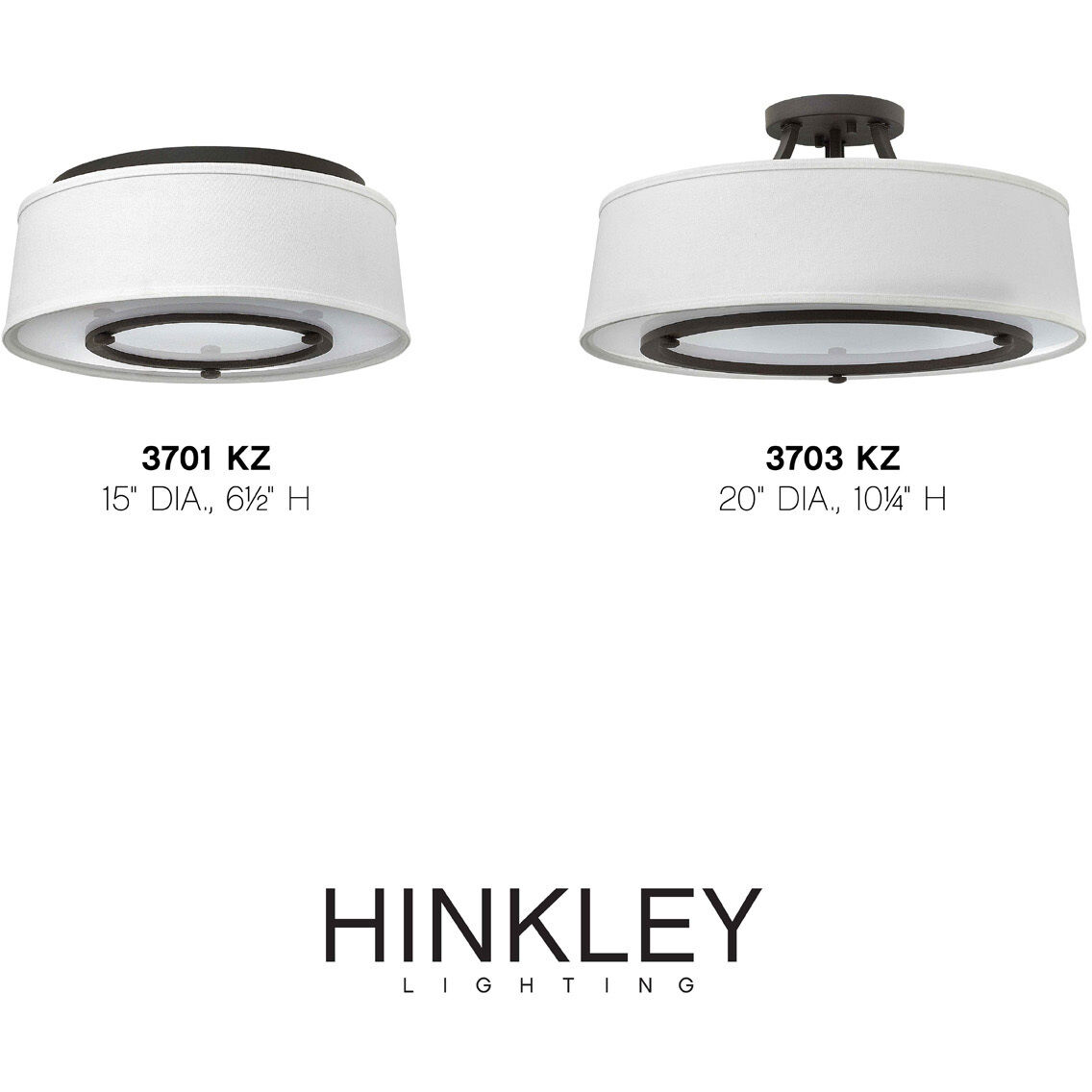 Harrison 3 Light 20 inch Buckeye Bronze Indoor Semi-Flush Mount Ceiling Light