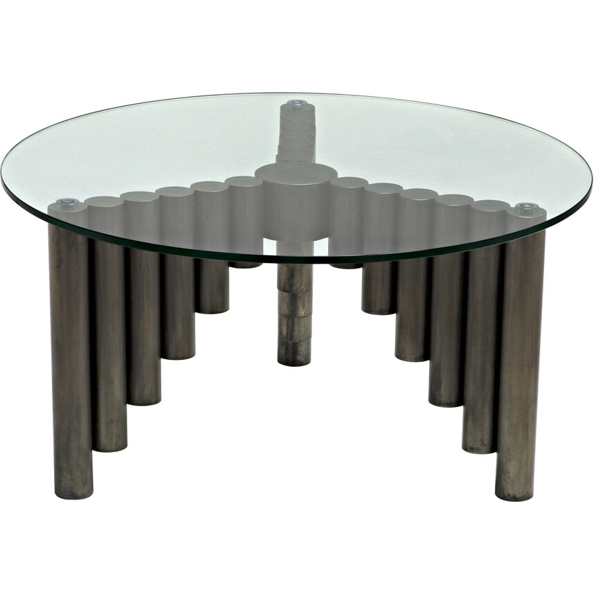 Organum 36 X 36 inch Gun Metal Coffee Table