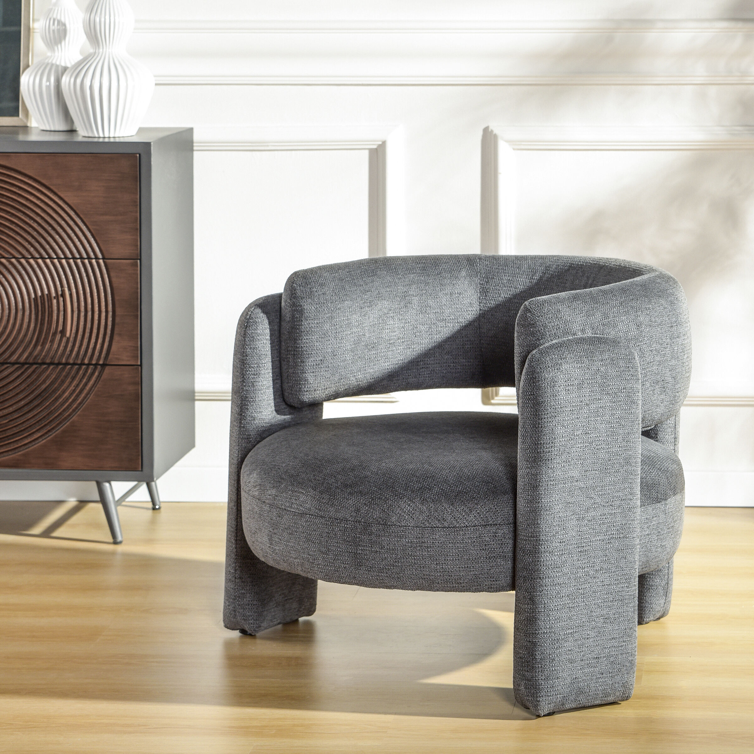 Mercer Charcoal Grey Accent Chair