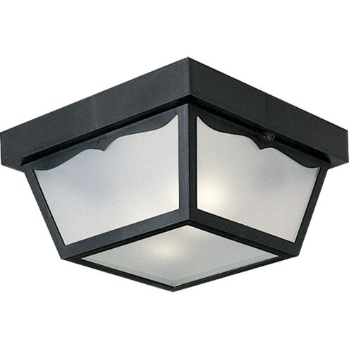 Ceiling Mount 2 Light 10 inch Textured Black Outdoor Flush Mount