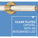 Georgette LED 24 inch Lacquered Brass Bath Light Wall Light