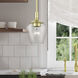 Willow 1 Light 6 inch Satin Brass Single Pendant Ceiling Light, Single